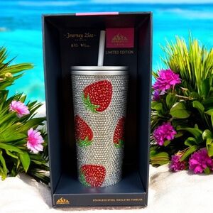 Share Hydrapeak Journey 25oz Tumbler Strawberry Rhinestone Limited Edition NEW